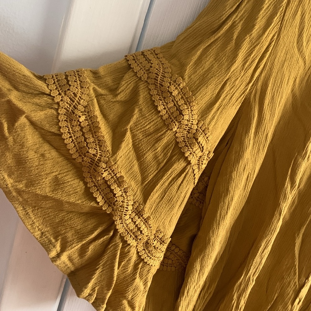 Maurices Golden Blouse with Tassel Accents - Picture 5 of 9
